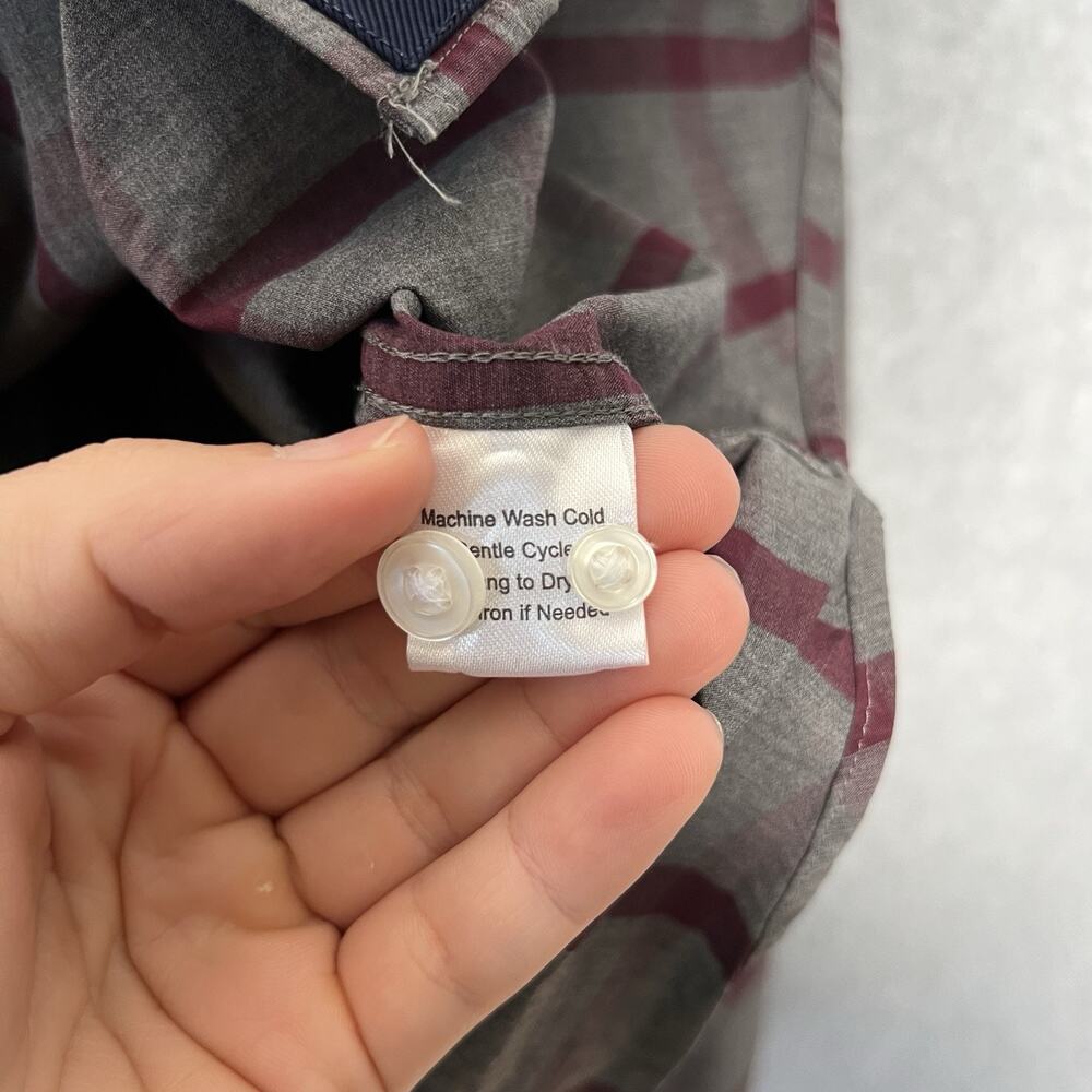 UNTUCKit Men's Plaid Button Down Long Sleeve Cotton Shirt Size L - Picture 6 of 6